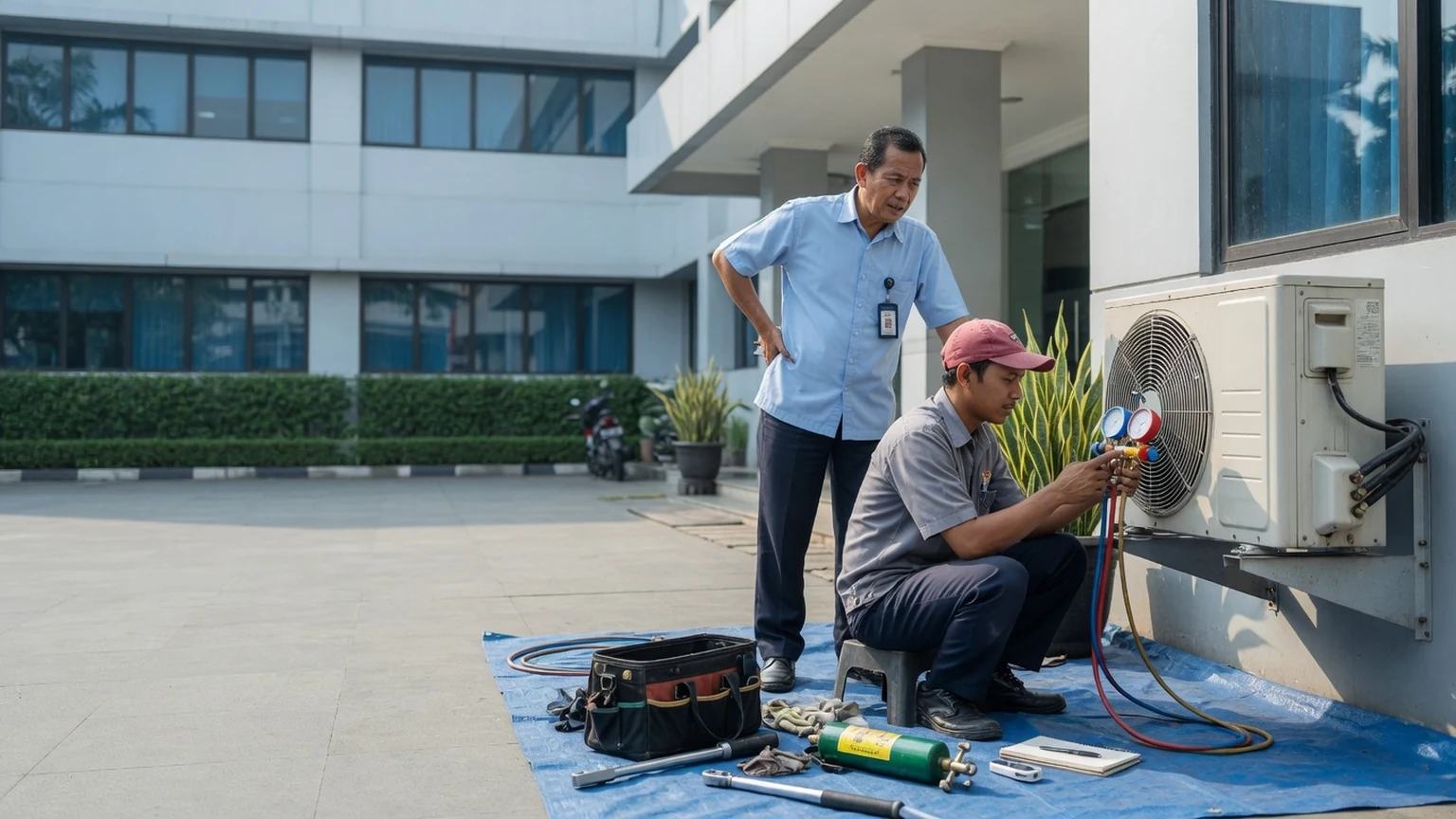 Service kantor & freon check